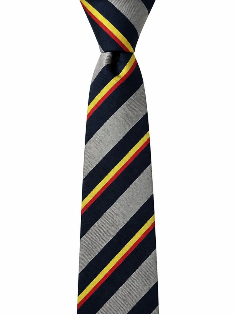 ROBERT‎ TALBOTT Nordstrom Mens Silk Repp Stripe Tie Navy Gray Red Yellow